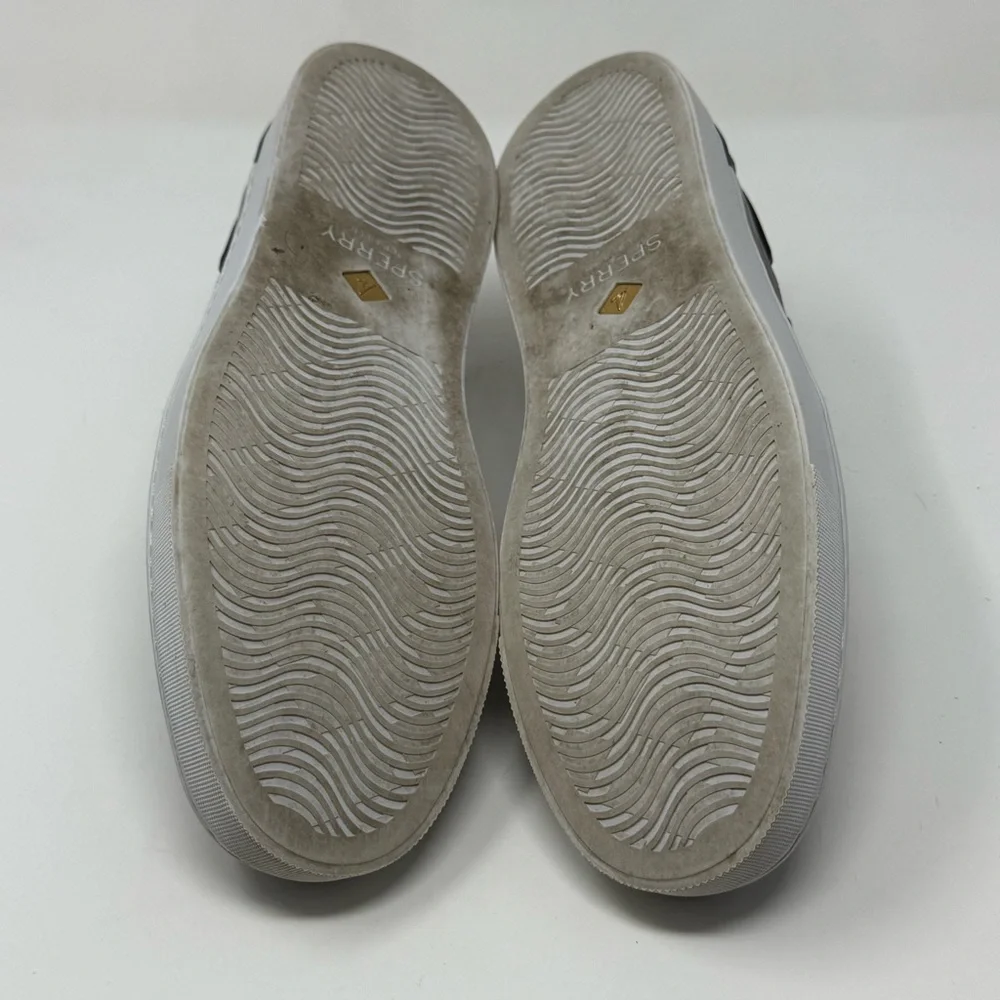 Sperry Gold Cup Victura 3 Eye Boat Shoes Mens 8.5 Gray Leather Casual Preppy